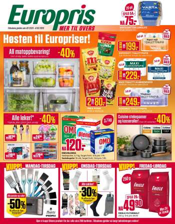 Kundeavis Europris - 29.9.2025 - 4.10.2025.