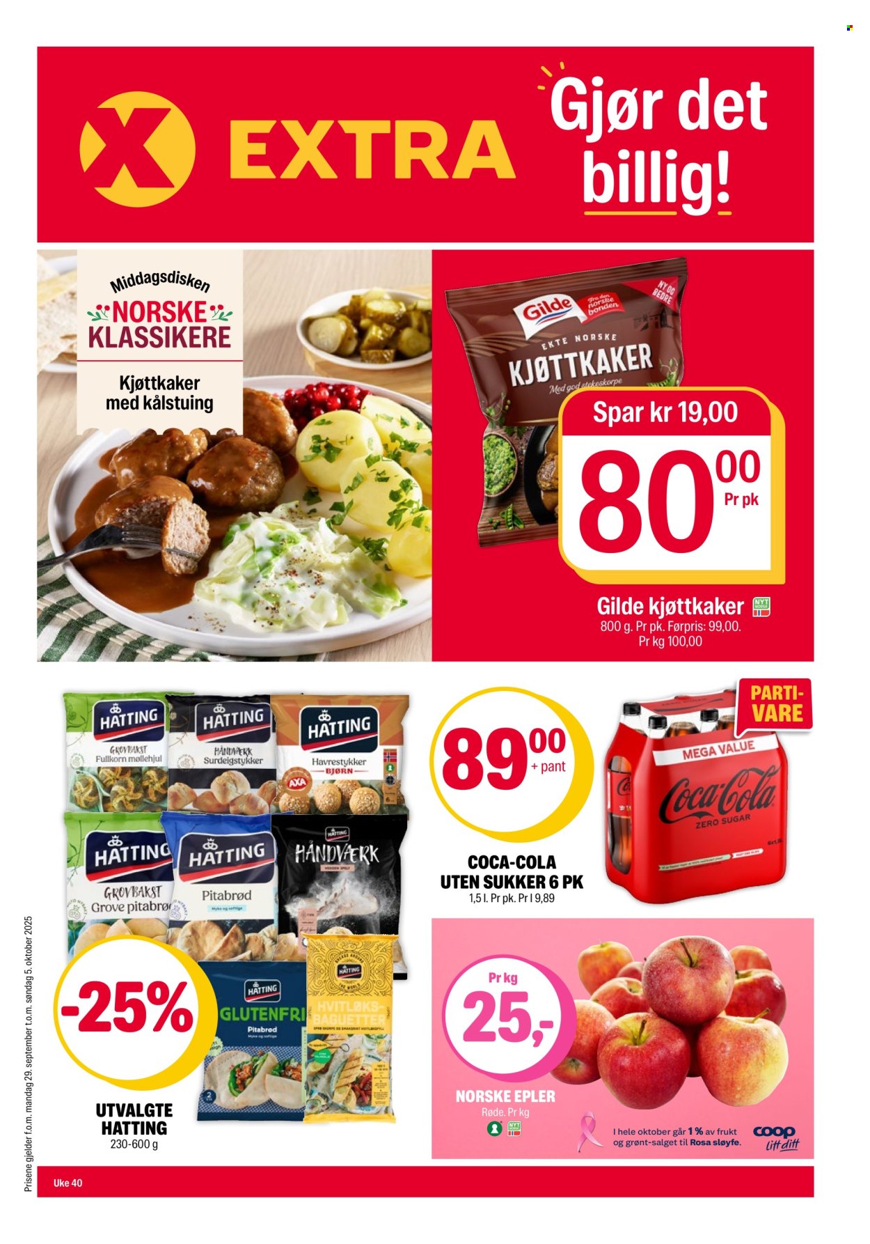 Kundeavis Coop Extra - 29.9.2025 - 5.10.2025. Side 1