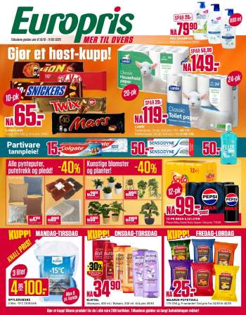 Kundeavis Europris - 6.10.2025 - 11.10.2025.