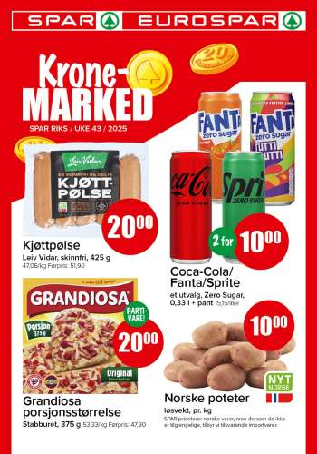 Kundeavis SPAR - 20.10.2025 - 26.10.2025.