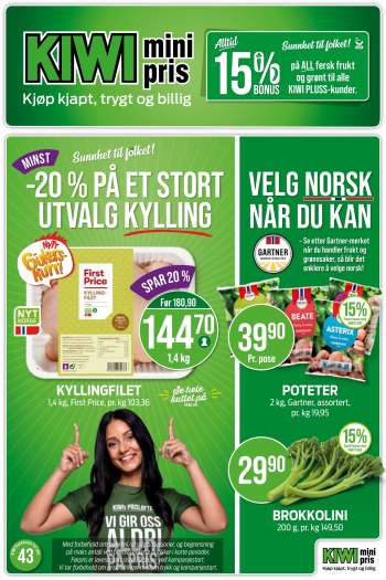 Kundeavis KIWI - 20.10.2025 - 26.10.2025.