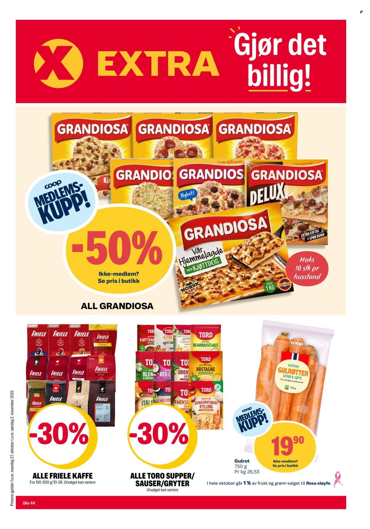 Kundeavis Coop Extra - 27.10.2025 - 2.11.2025. Side 1