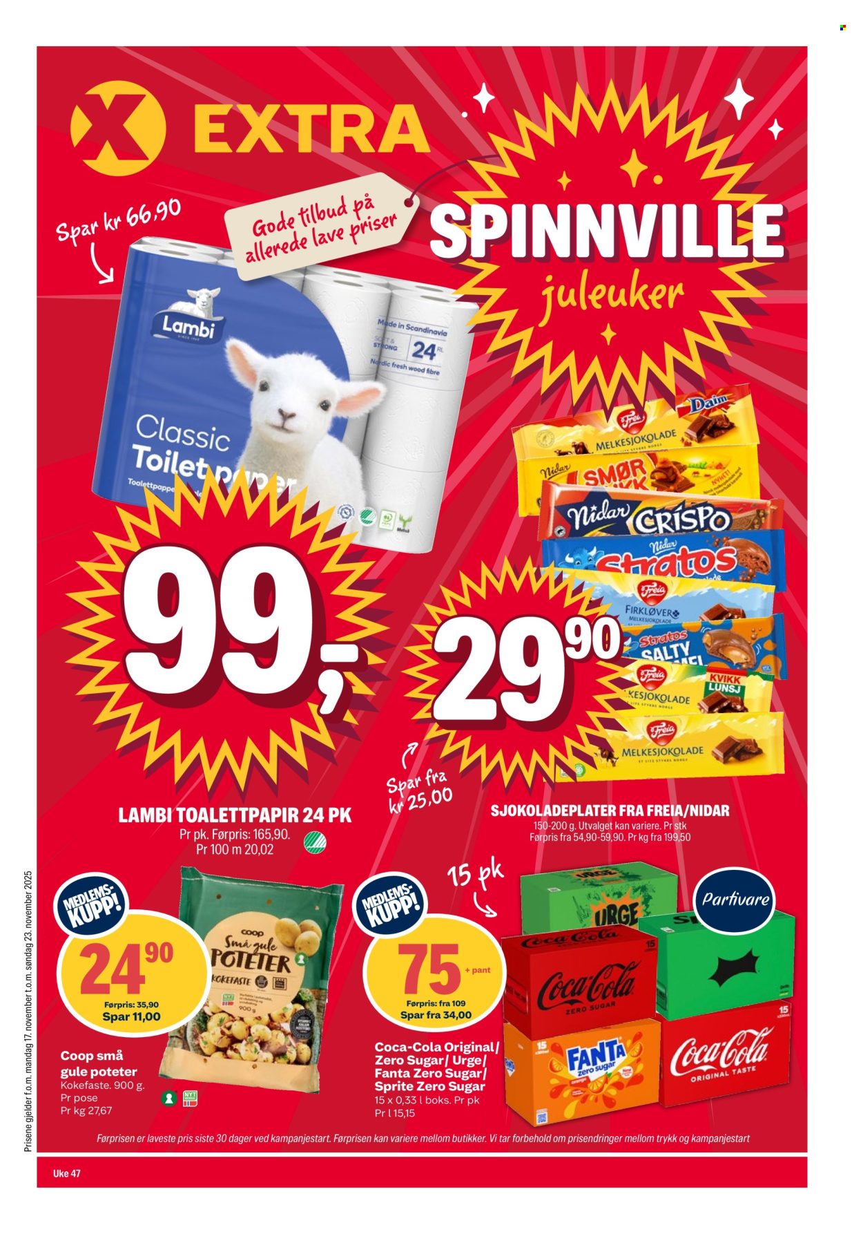Kundeavis Coop Extra - 17.11.2025 - 23.11.2025. Side 1