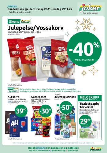 Kundeavis Joker - 25.11.2025 - 29.11.2025.