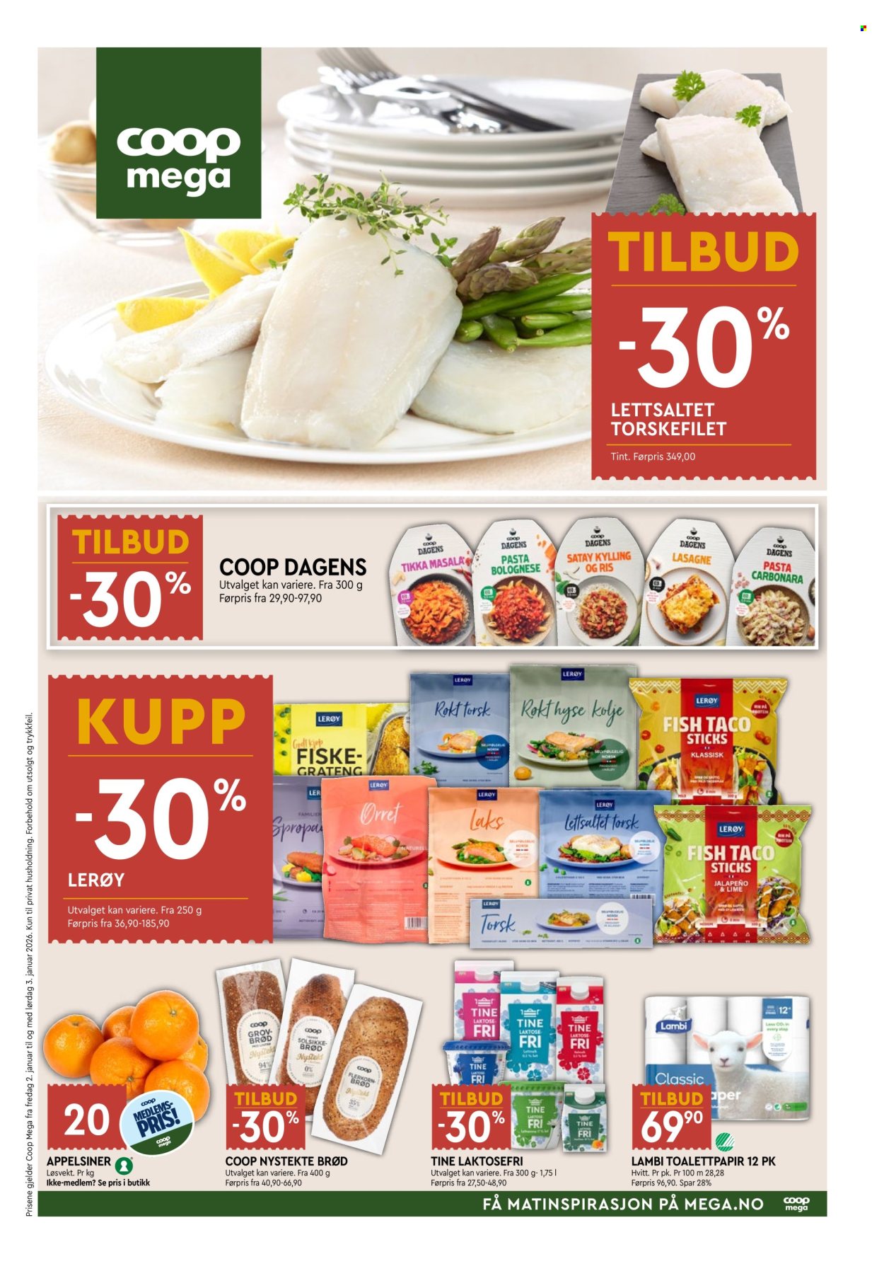 Kundeavis Coop Mega - 2.1.2026 - 3.1.2026. Side 1