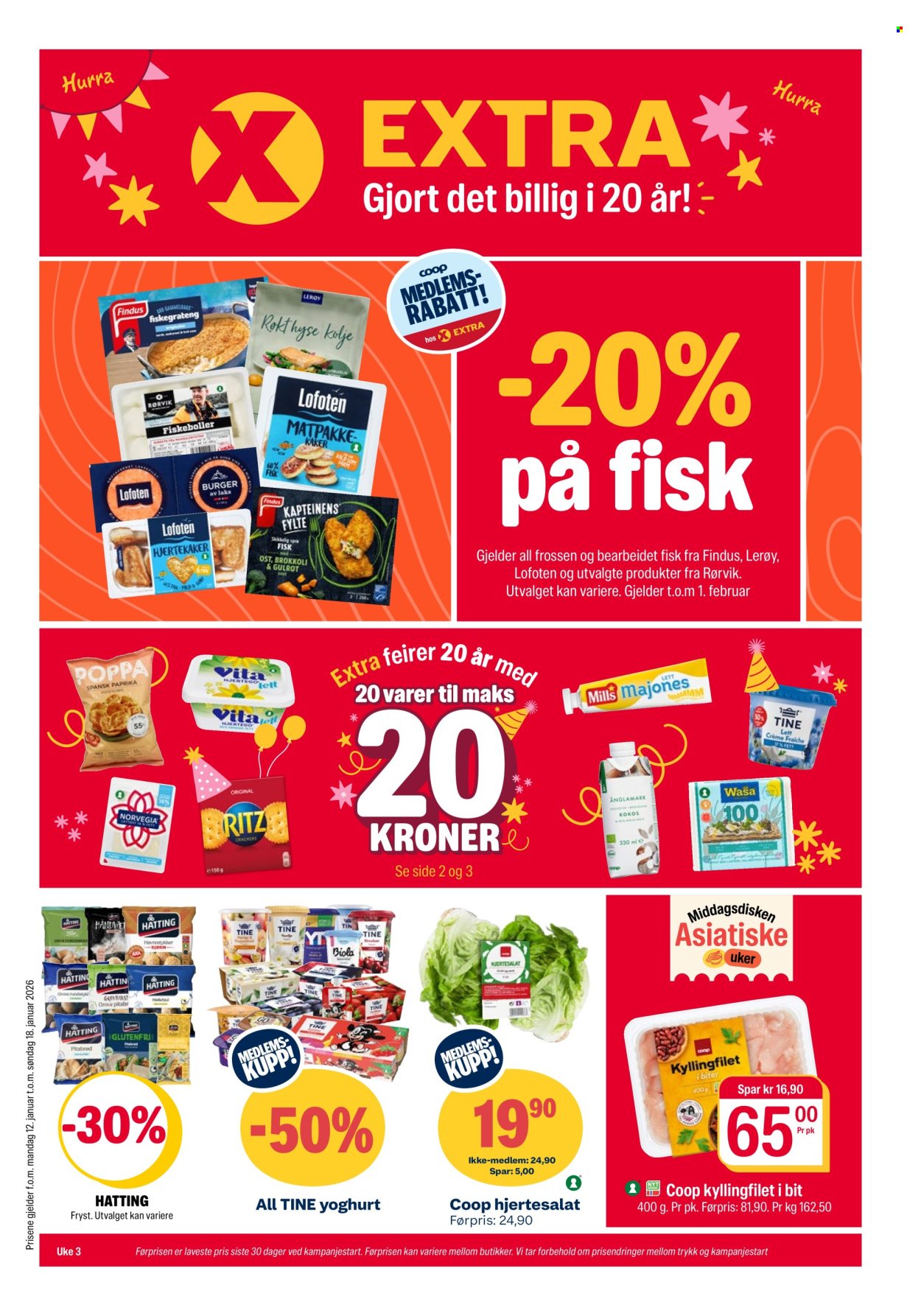 Kundeavis Coop Extra - 12.1.2026 - 18.1.2026. Side 1