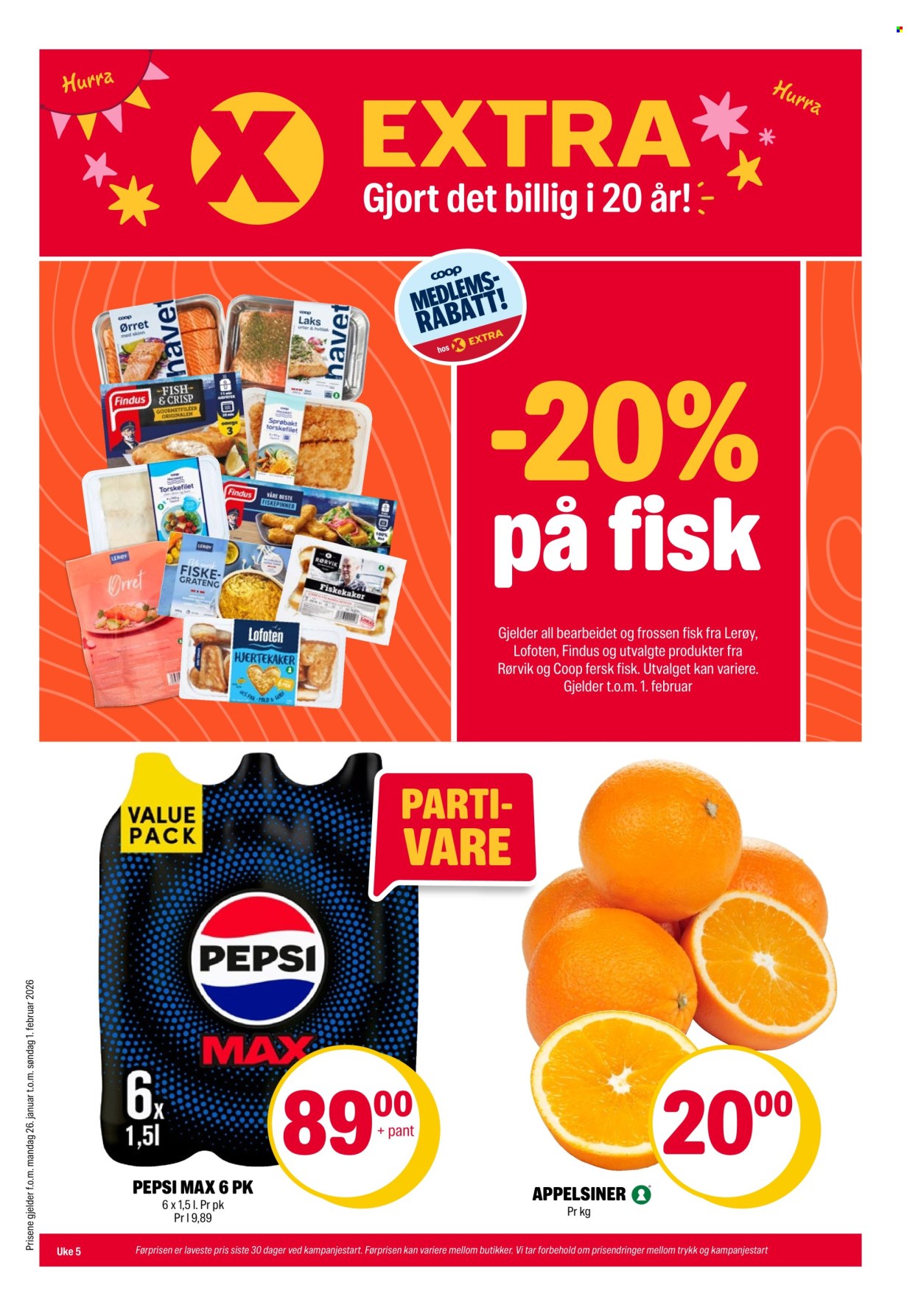 Kundeavis Coop Extra - 26.1.2026 - 1.2.2026. Side 1