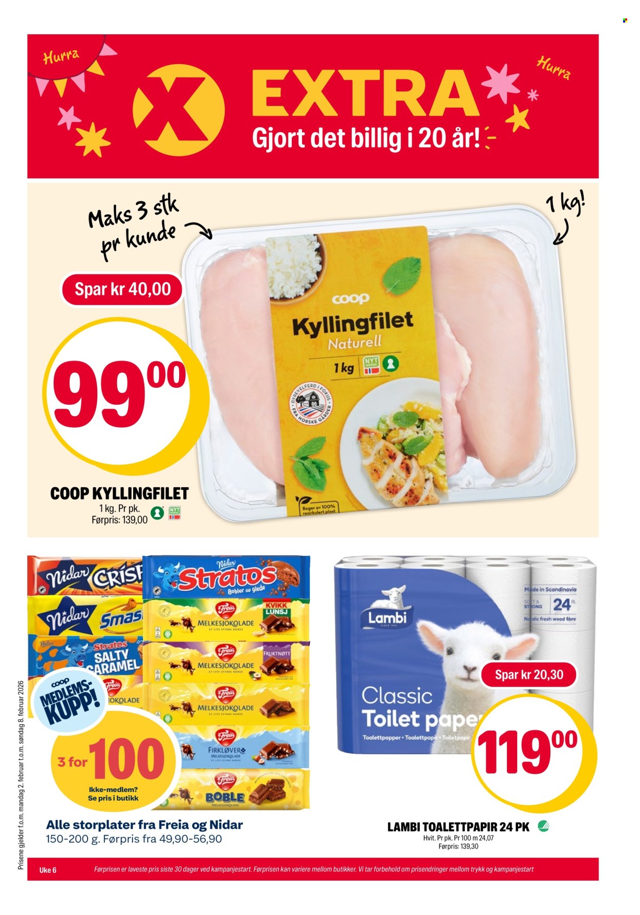 Kundeavis Coop Extra - 2.2.2026 - 8.2.2026. Side 1