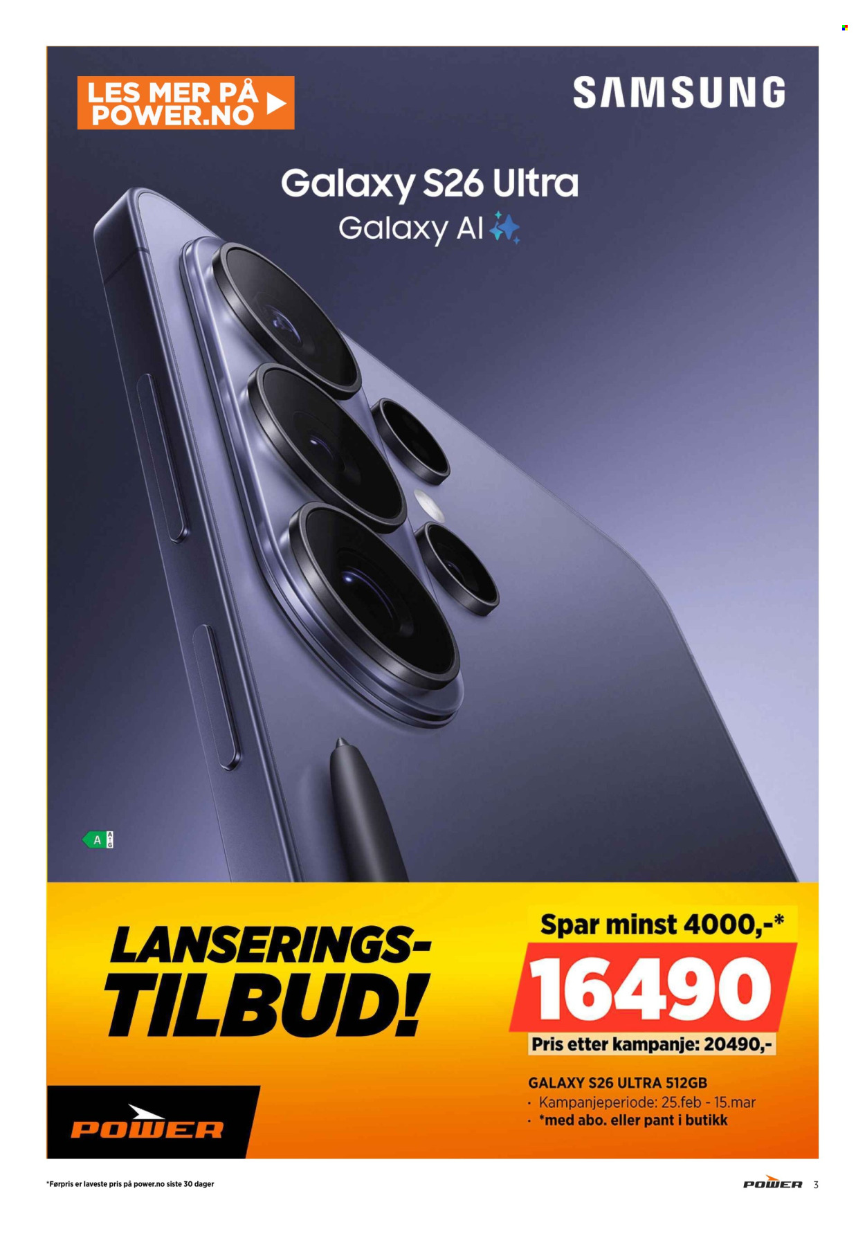 Kundeavis Power - 2.3.2026 - 8.3.2026. Side 3
