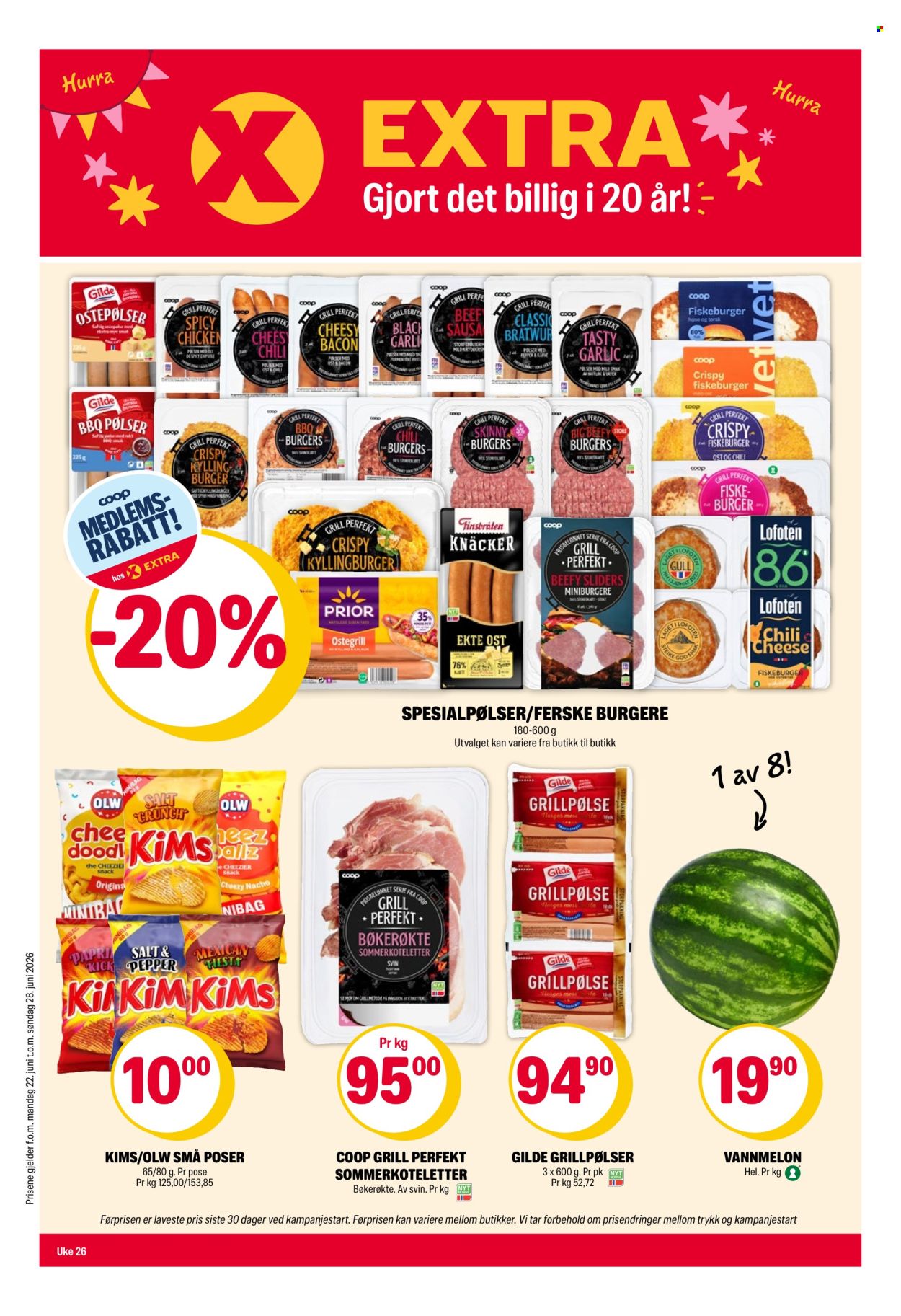 Kundeavis Coop Extra - 22.6.2026 - 28.6.2026. Side 1