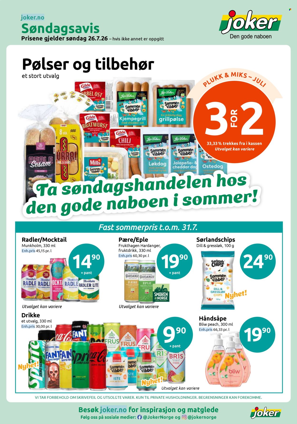 Kundeavis Joker - 26.7.2026 - 26.7.2026. Side 1