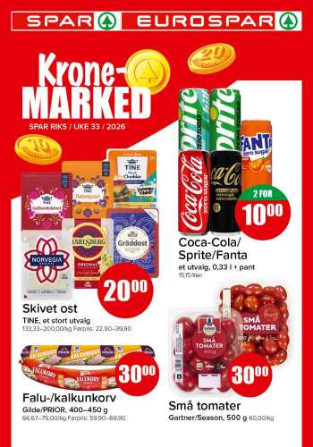 Kundeavis SPAR - 10.8.2026 - 16.8.2026.