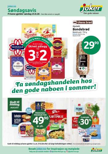 Kundeavis Joker - 23.8.2026 - 23.8.2026.