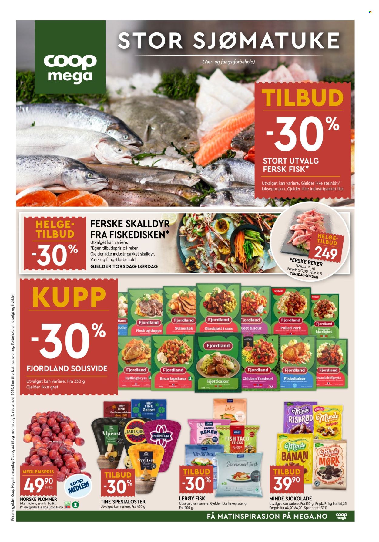 Kundeavis Coop Mega - 31.8.2026 - 5.9.2026. Side 1
