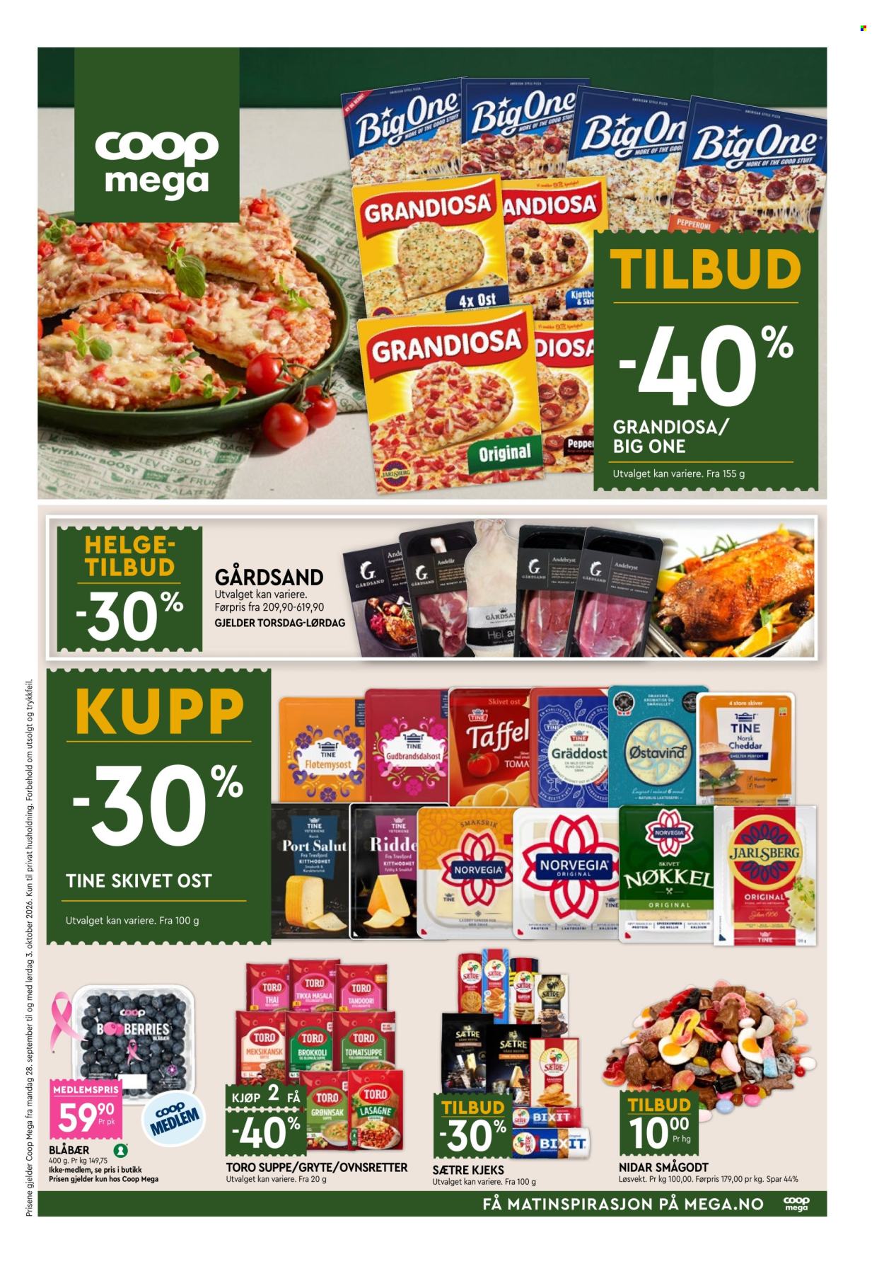 Kundeavis Coop Mega - 28.9.2026 - 3.10.2026. Side 1