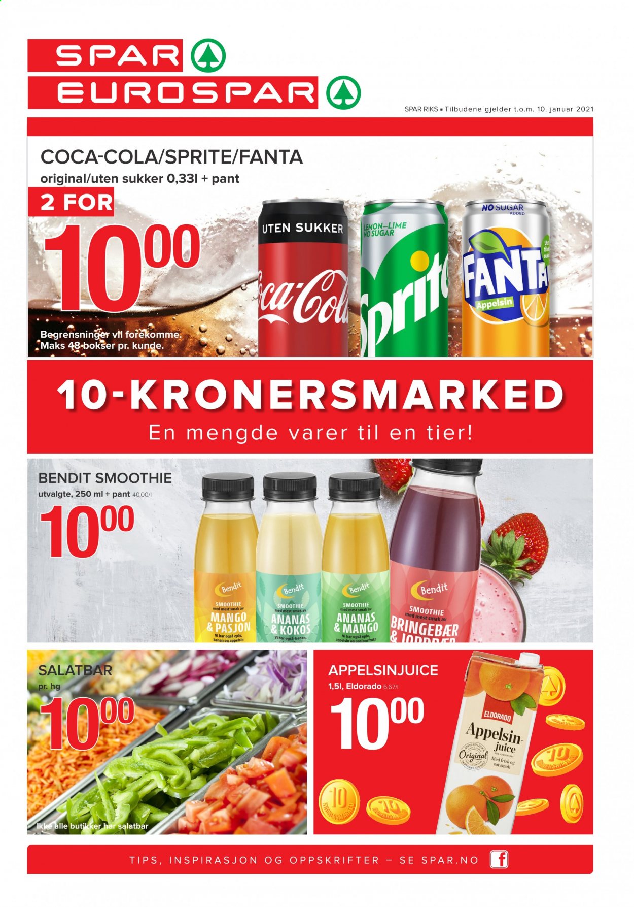 Kundeavis SPAR - 4.1.2021 - 10.1.2021. Side 1