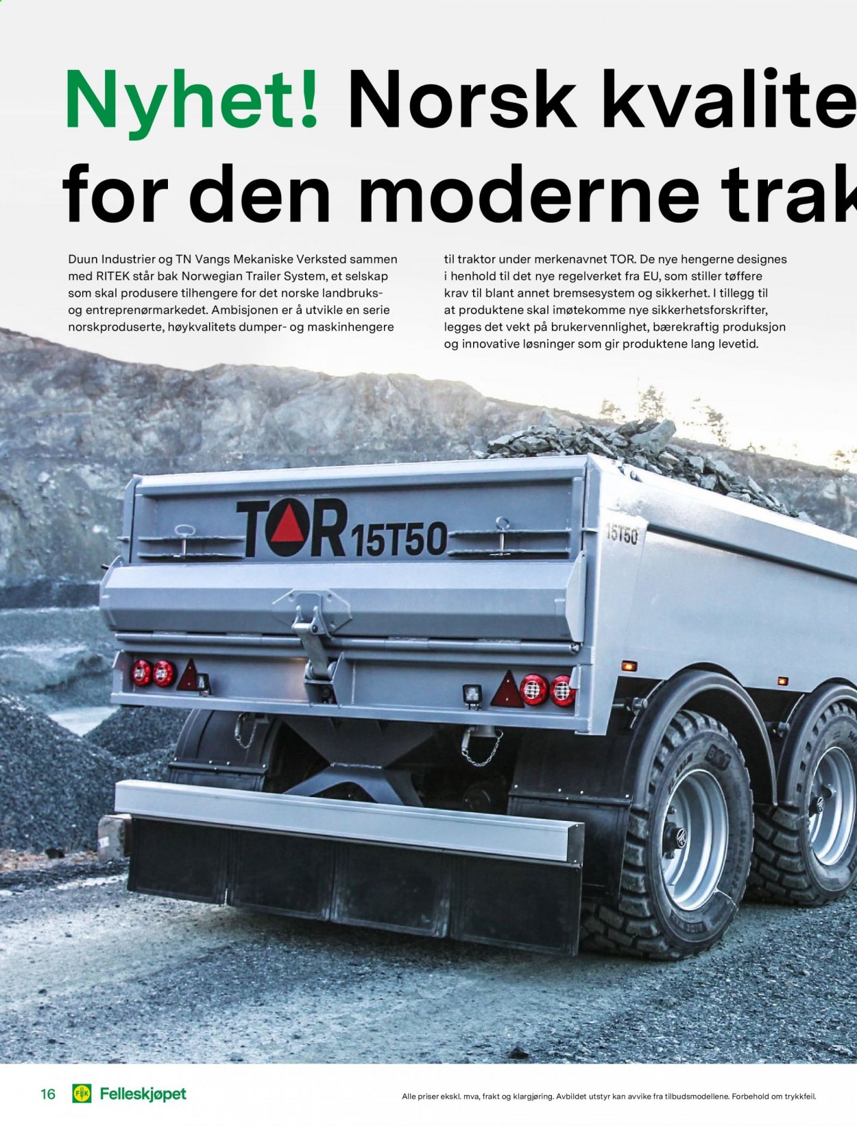 thumbnail - Kundeavis Felleskjøpet - 4.1.2021 - 31.12.2021 - Produkter fra tilbudsaviser - traktor. Side 16.