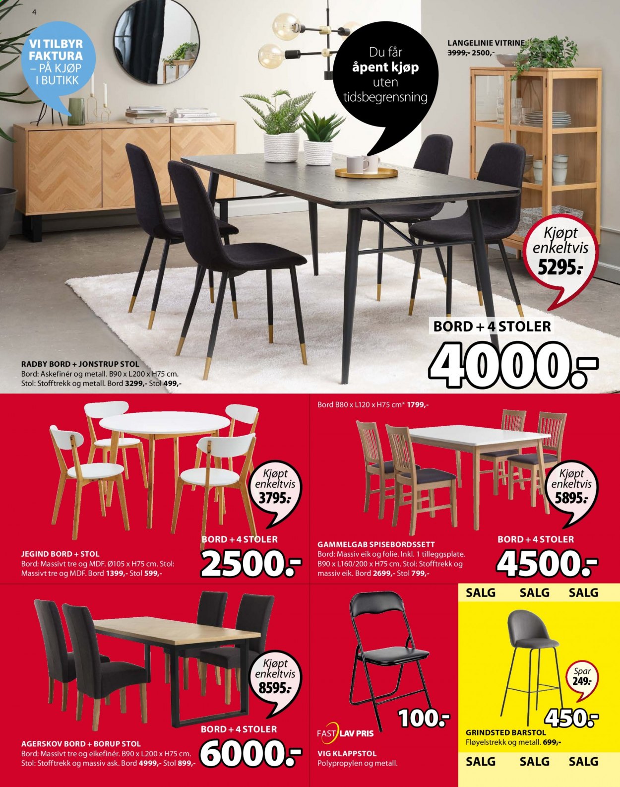 thumbnail - Kundeavis JYSK - 11.1.2021 - 16.1.2021 - Produkter fra tilbudsaviser - bord, stol. Side 4.