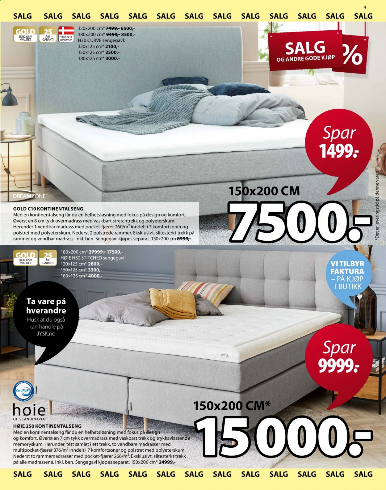 thumbnail - Kundeavis JYSK - 11.1.2021 - 16.1.2021 - Produkter fra tilbudsaviser - seng, madrass. Side 9.