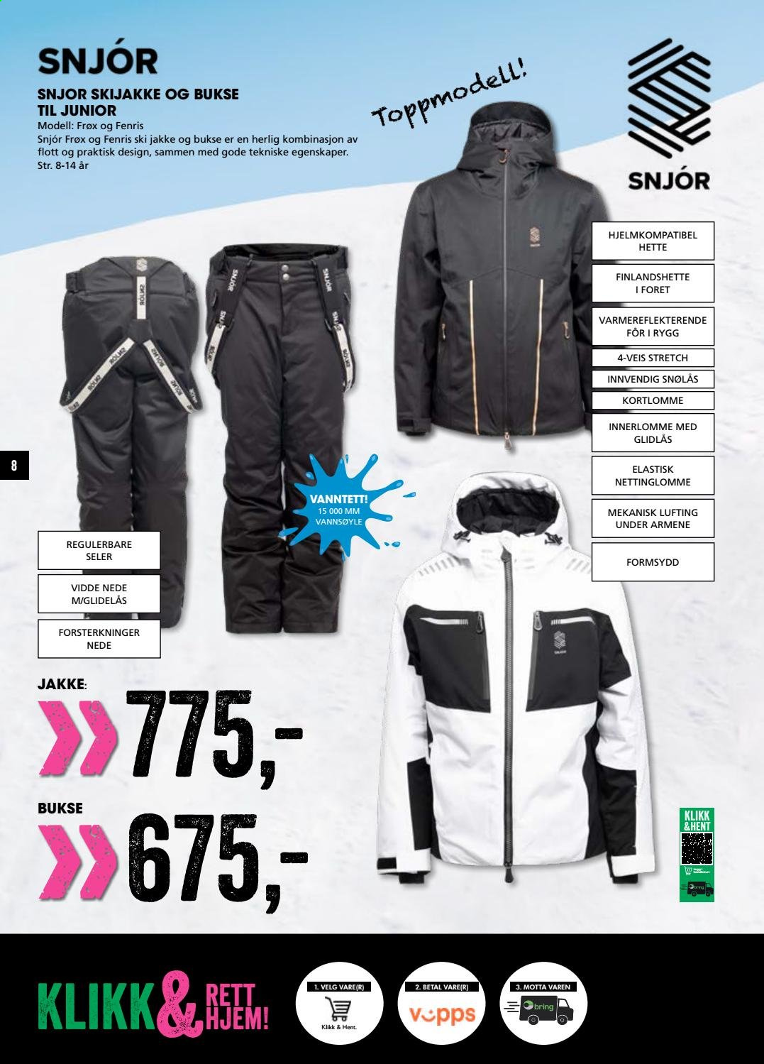 thumbnail - Kundeavis Sport Outlet - 26.1.2021 - 6.2.2021 - Produkter fra tilbudsaviser - jakke, skijakke, bukse, ski. Side 8.