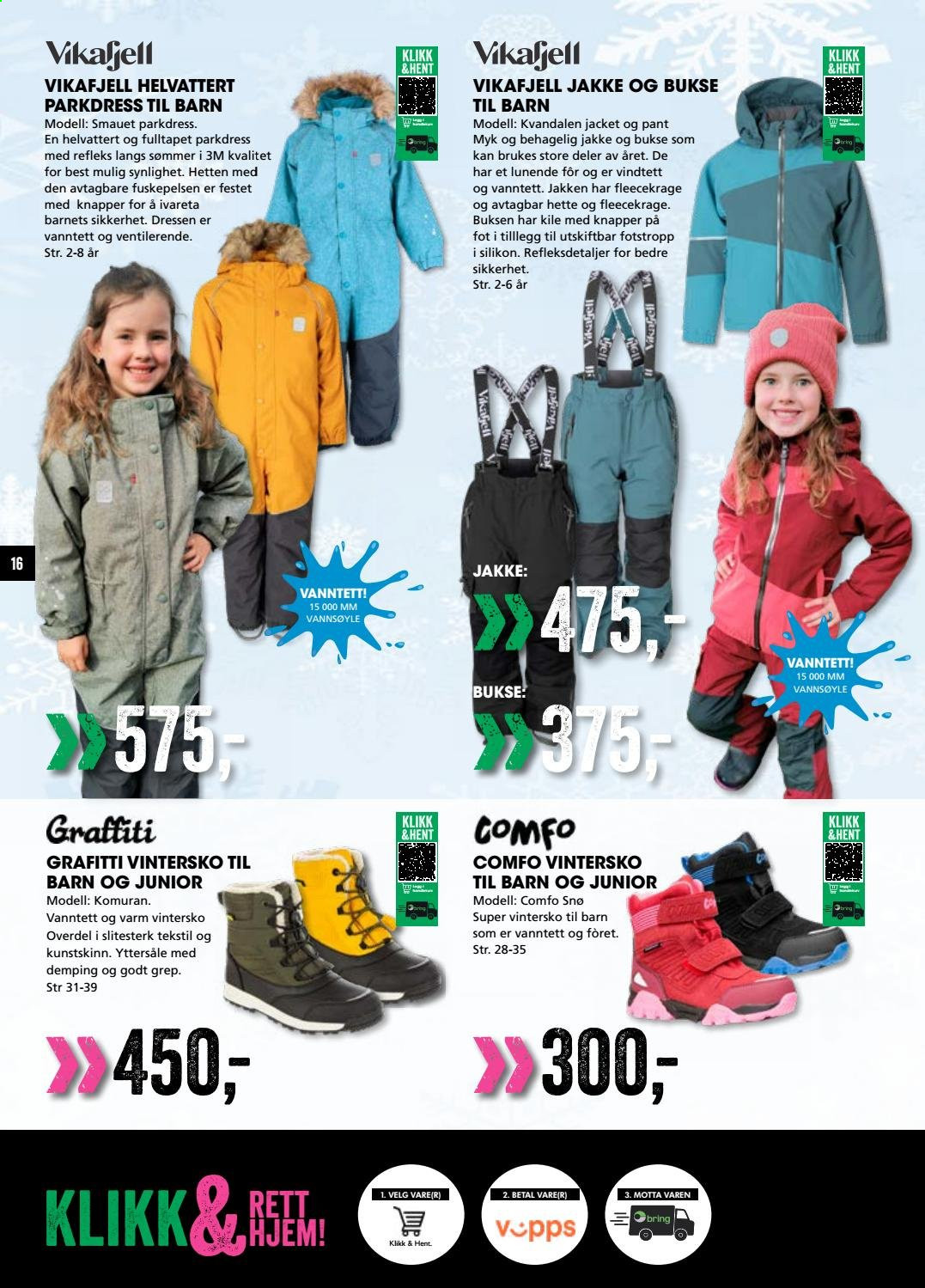thumbnail - Kundeavis Sport Outlet - 26.1.2021 - 6.2.2021 - Produkter fra tilbudsaviser - jakke, bukse, vintersko. Side 16.