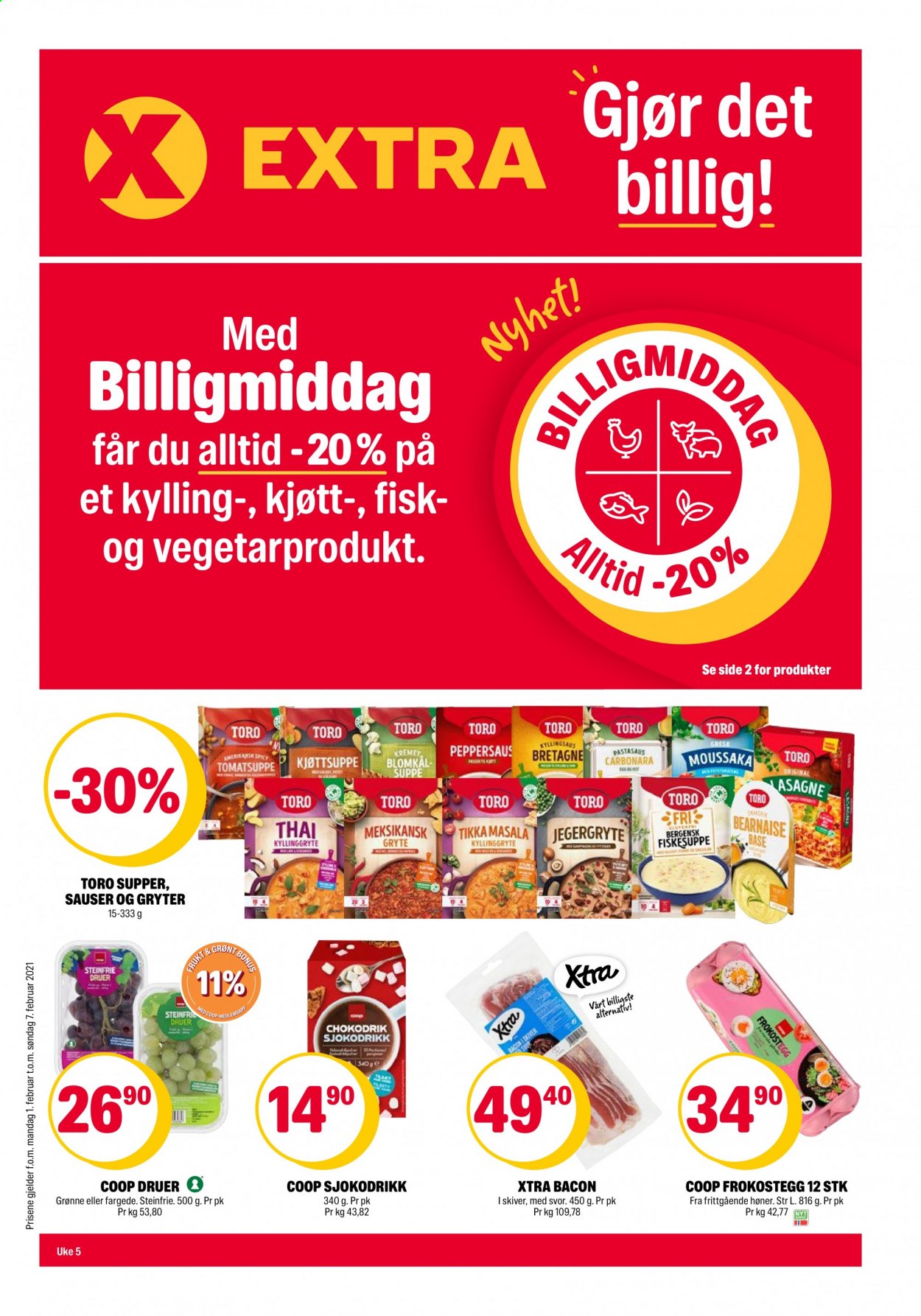 Kundeavis Coop Extra - 1.2.2021 - 7.2.2021. Side 1