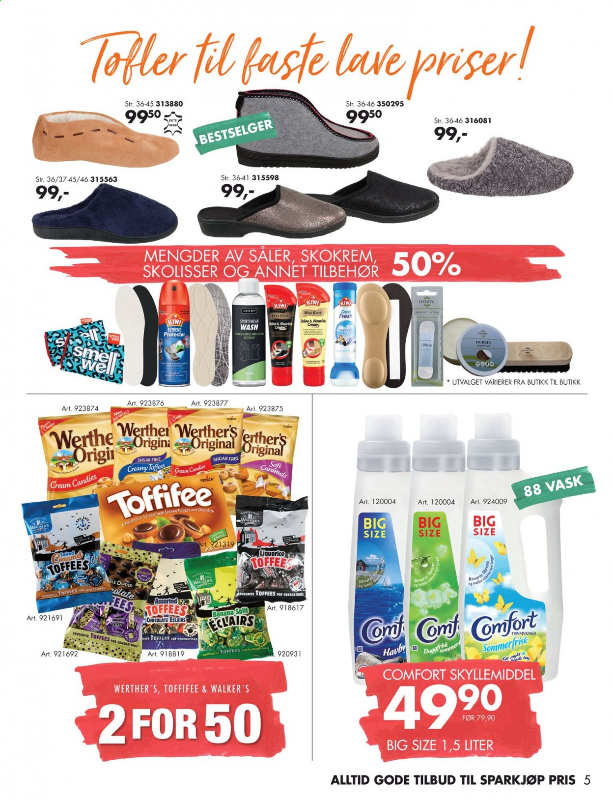 thumbnail - Kundeavis Sparkjøp - 31.1.2021 - 14.2.2021 - Produkter fra tilbudsaviser - detergent, cream, tøfler, skokrem. Side 8.