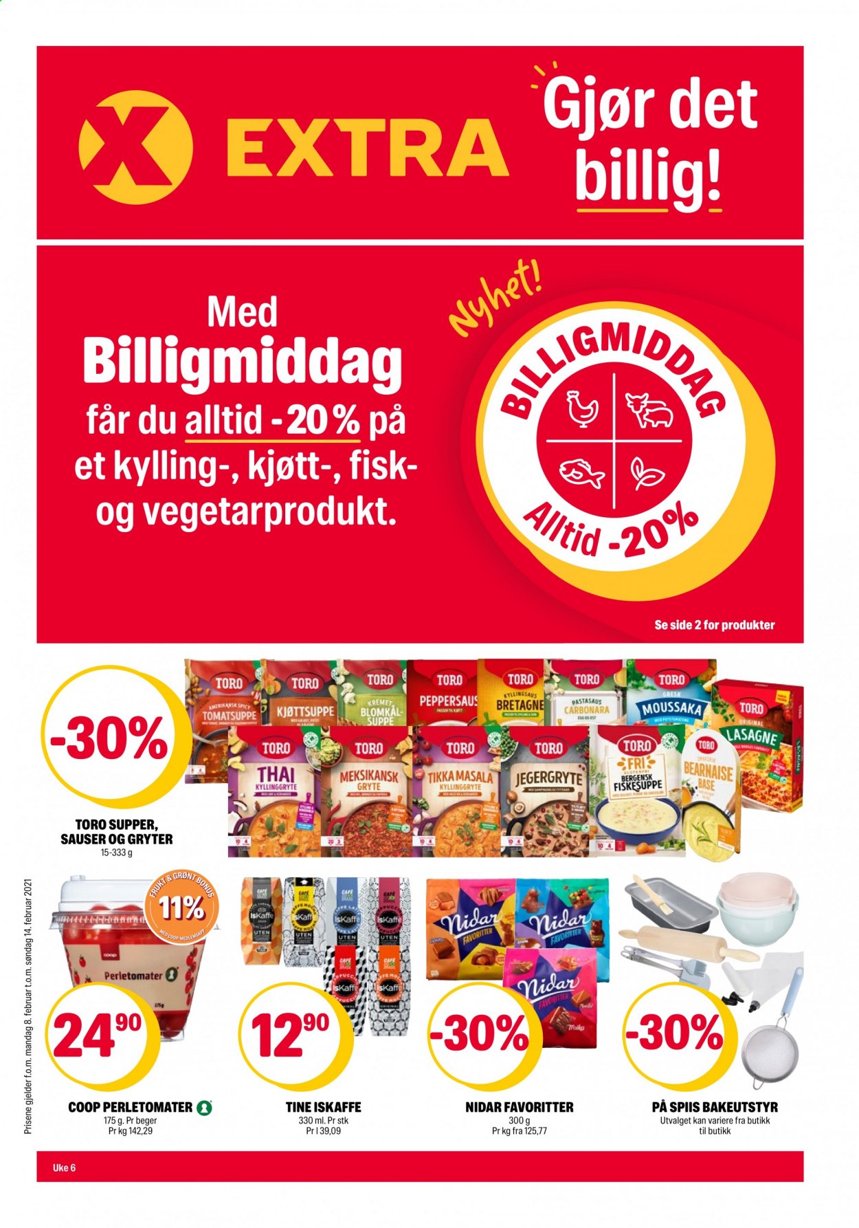Kundeavis Coop Extra - 8.2.2021 - 14.2.2021. Side 1