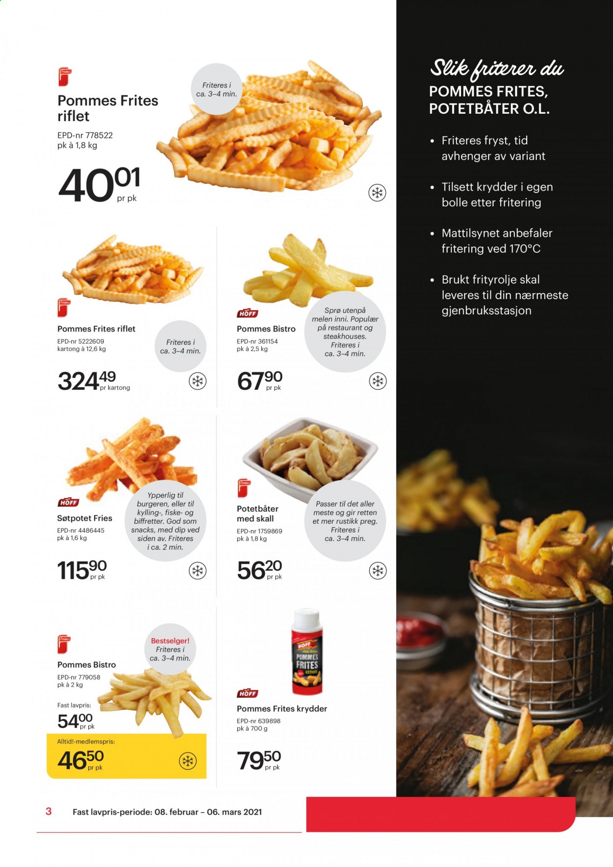 thumbnail - Kundeavis Storcash - 8.2.2021 - 6.3.2021 - Produkter fra tilbudsaviser - pommes frites, frityrolje. Side 3.