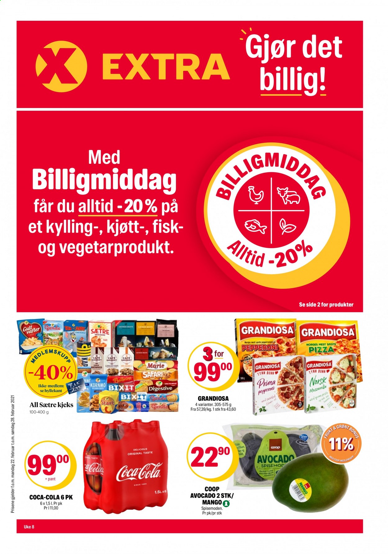 Kundeavis Coop Extra - 22.2.2021 - 28.2.2021. Side 1