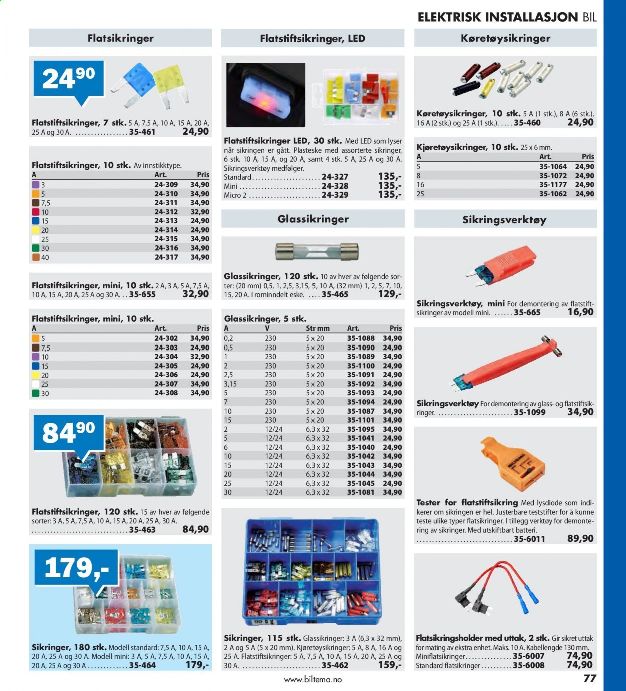 thumbnail - Kundeavis Biltema - Produkter fra tilbudsaviser - batteri, verktøy. Side 77.