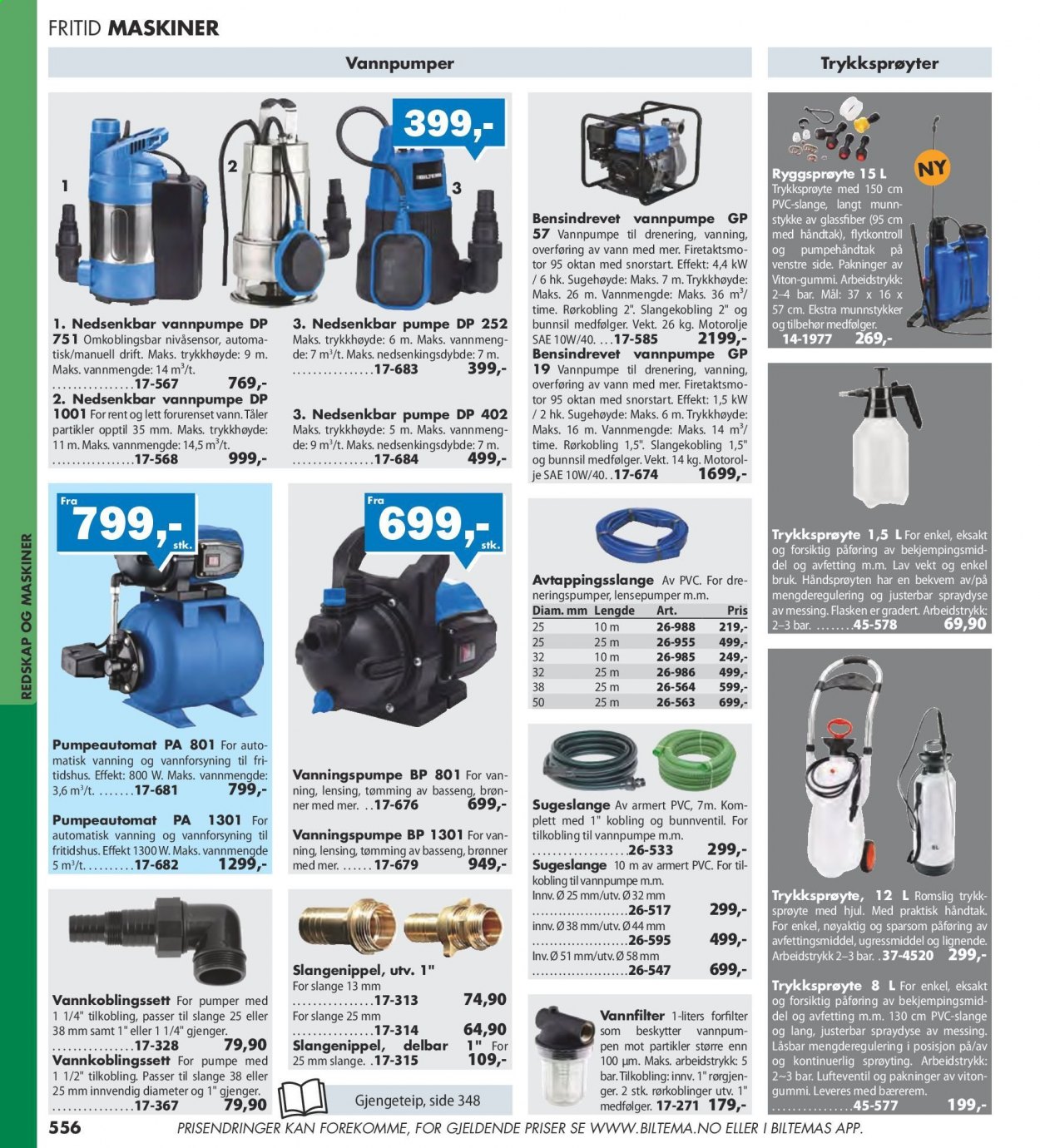 thumbnail - Kundeavis Biltema - Produkter fra tilbudsaviser - redskap, motorolje. Side 556.