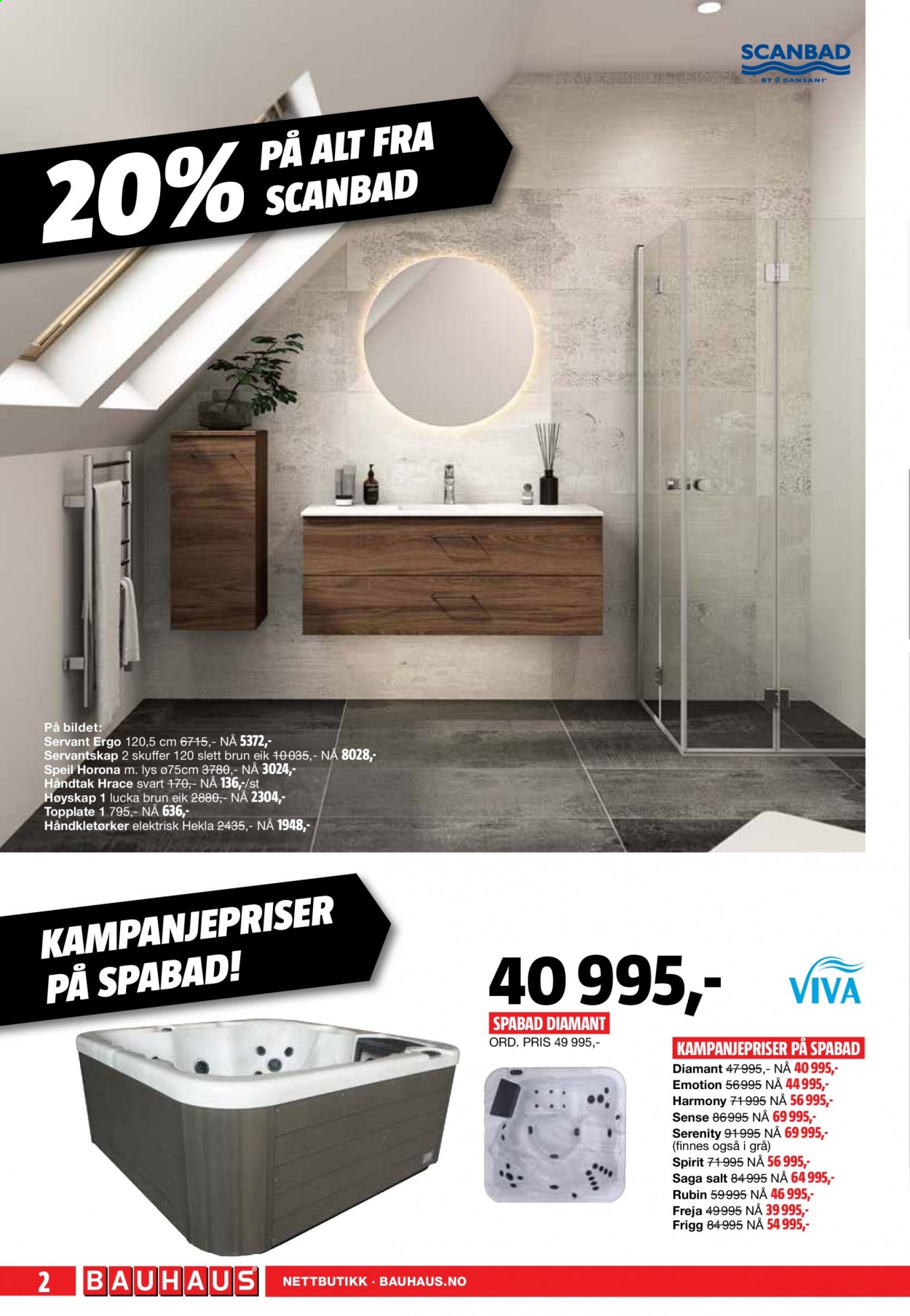 thumbnail - Kundeavis Bauhaus - 2.3.2021 - 28.3.2021 - Produkter fra tilbudsaviser - skap, servant. Side 2.