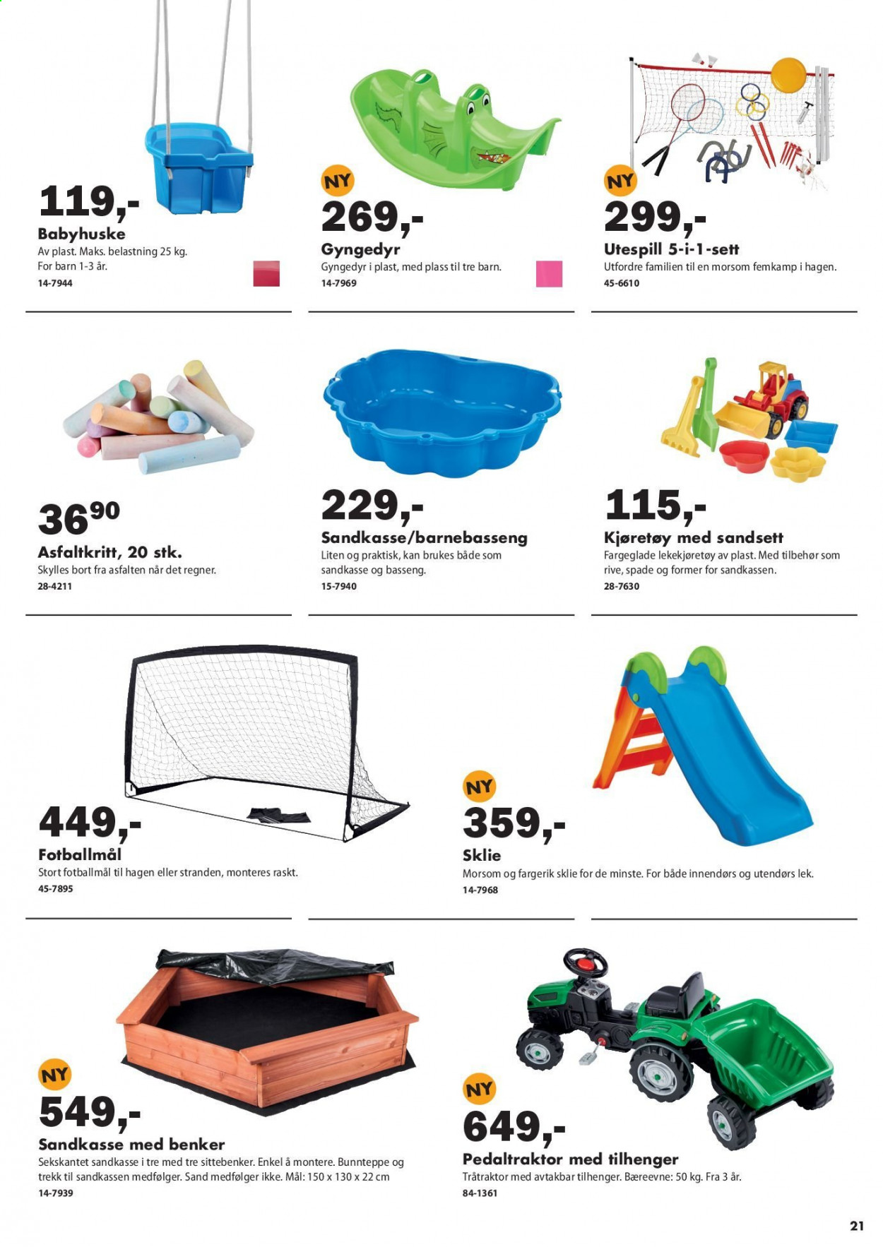 thumbnail - Kundeavis Biltema - Produkter fra tilbudsaviser - barnebasseng. Side 21.