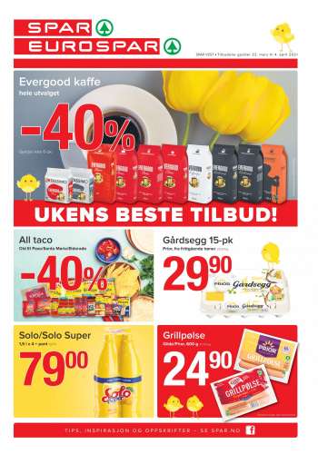 Kundeavis SPAR - 22.03.2021 - 04.04.2021.