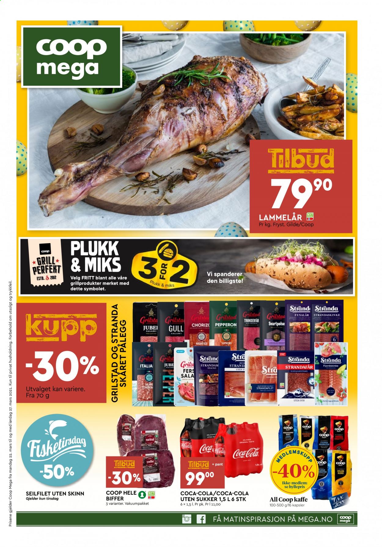 Kundeavis Coop Mega - 22.3.2021 - 27.3.2021. Side 1