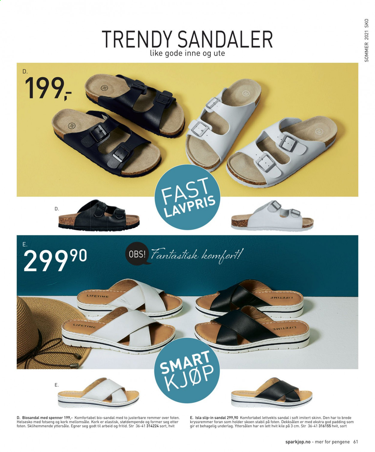 thumbnail - Kundeavis Sparkjøp - Produkter fra tilbudsaviser - sandal, sko. Side 61.