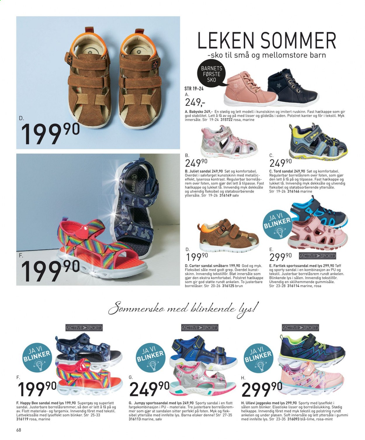 thumbnail - Kundeavis Sparkjøp - Produkter fra tilbudsaviser - sandal, sko, joggesko. Side 68.