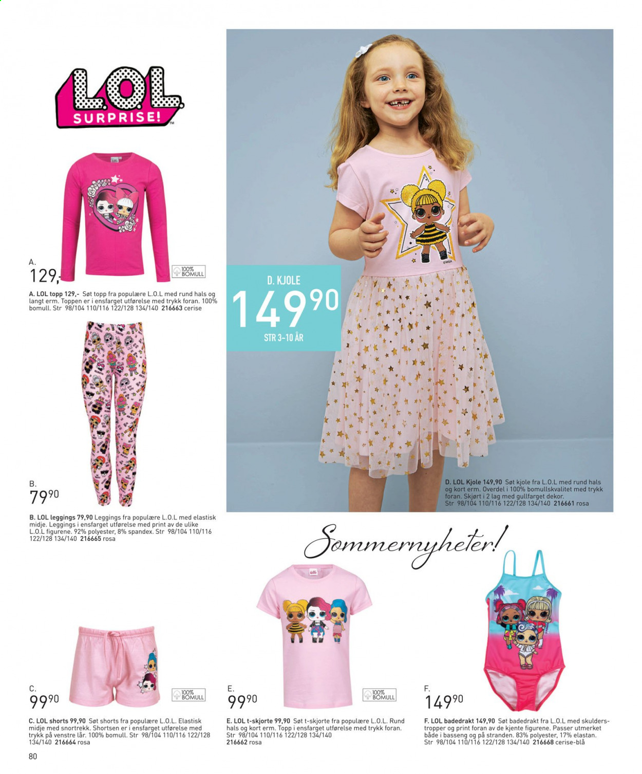 thumbnail - Kundeavis Sparkjøp - Produkter fra tilbudsaviser - shorts, kjole, t-skjorte, skjorte, badedrakt, leggings. Side 80.