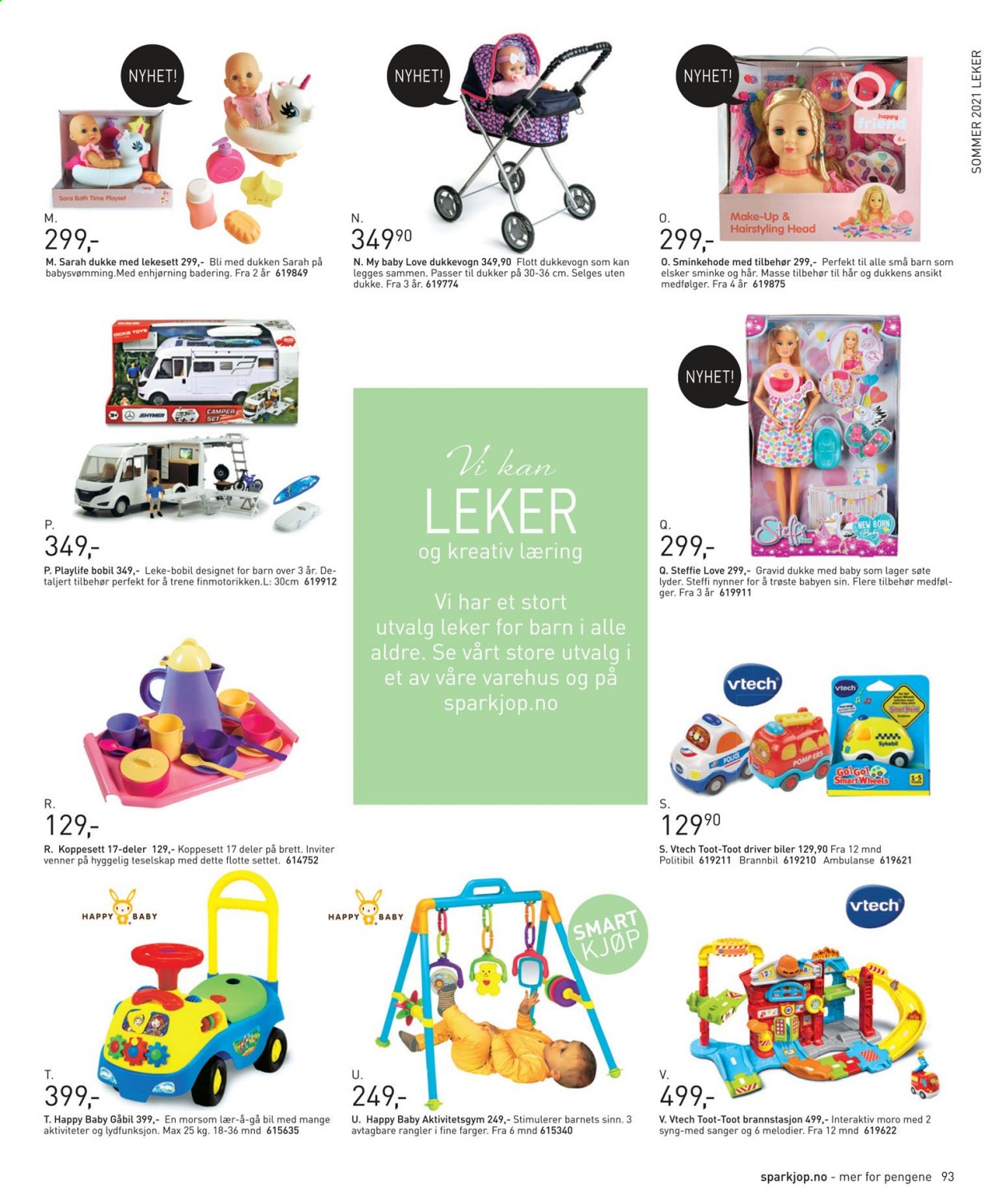 thumbnail - Kundeavis Sparkjøp - Produkter fra tilbudsaviser - sminkehode, badering, dukke, dukkevogn. Side 93.