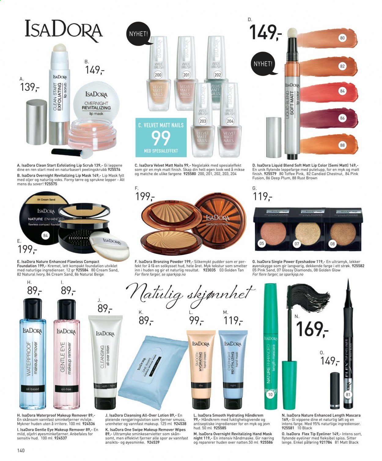thumbnail - Kundeavis Sparkjøp - Produkter fra tilbudsaviser - mask, cream, håndkrem, eyeshadow, makeup, makeup remover, mascara. Side 140.