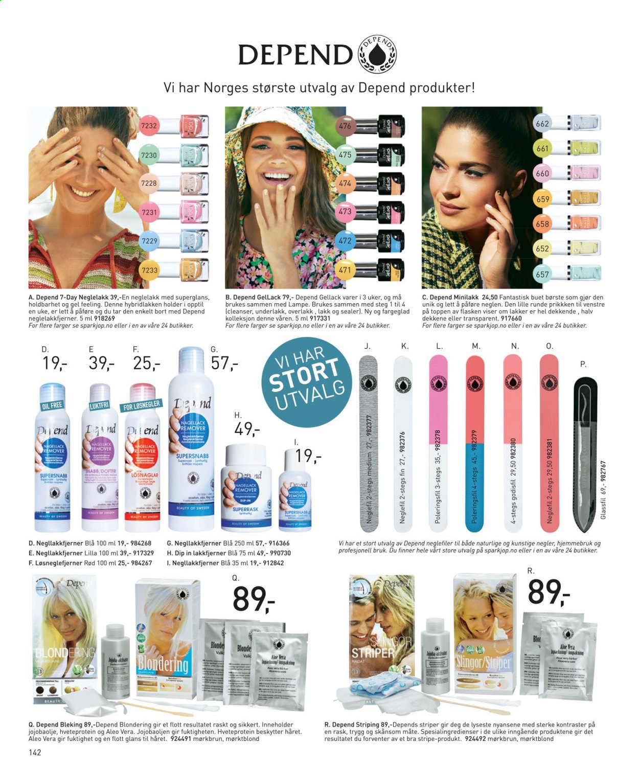 thumbnail - Kundeavis Sparkjøp - Produkter fra tilbudsaviser - cleanser, neglelakkfjerner, lampe, aloe vera. Side 142.