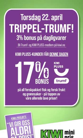 Kundeavis KIWI - 19.04.2021 - 25.04.2021.