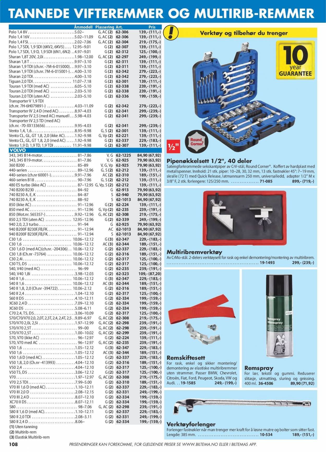 thumbnail - Kundeavis Biltema - Produkter fra tilbudsaviser - verktøy, koffert. Side 108.