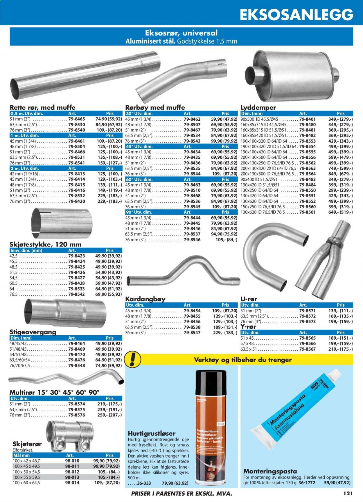 thumbnail - Kundeavis Biltema - Produkter fra tilbudsaviser - verktøy. Side 121.