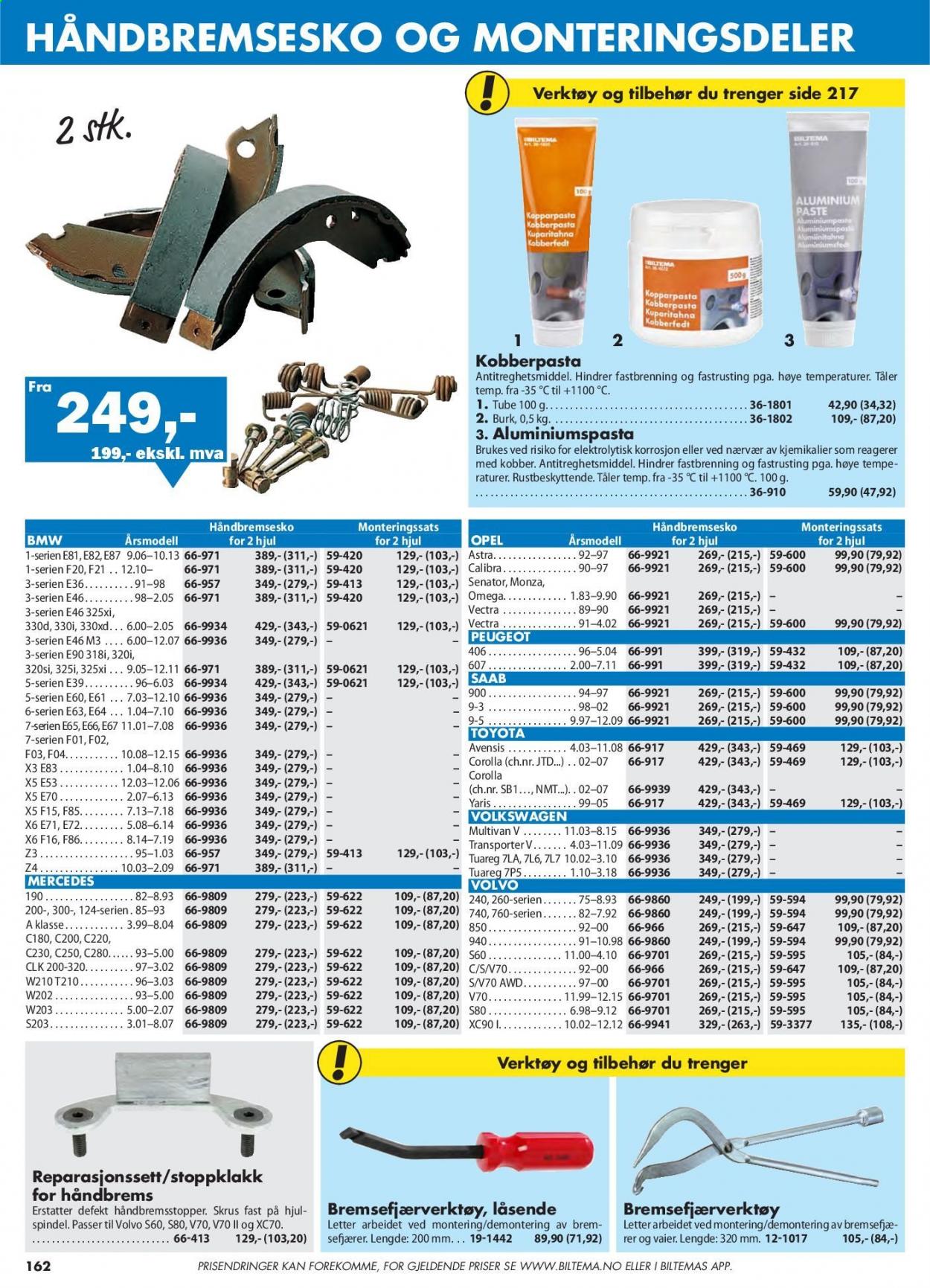 thumbnail - Kundeavis Biltema - Produkter fra tilbudsaviser - verktøy. Side 162.
