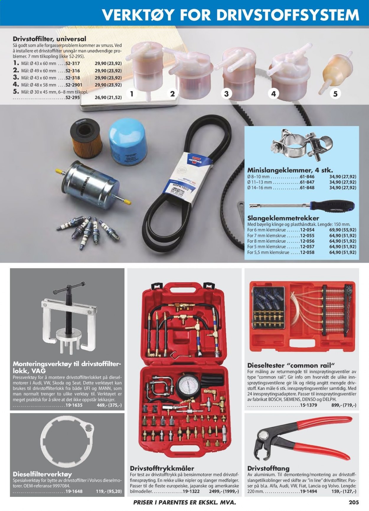thumbnail - Kundeavis Biltema - Produkter fra tilbudsaviser - Siemens, Bosch, verktøy. Side 205.