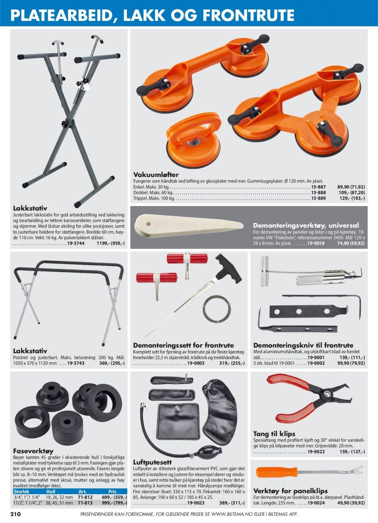thumbnail - Kundeavis Biltema - Produkter fra tilbudsaviser - verktøy. Side 210.