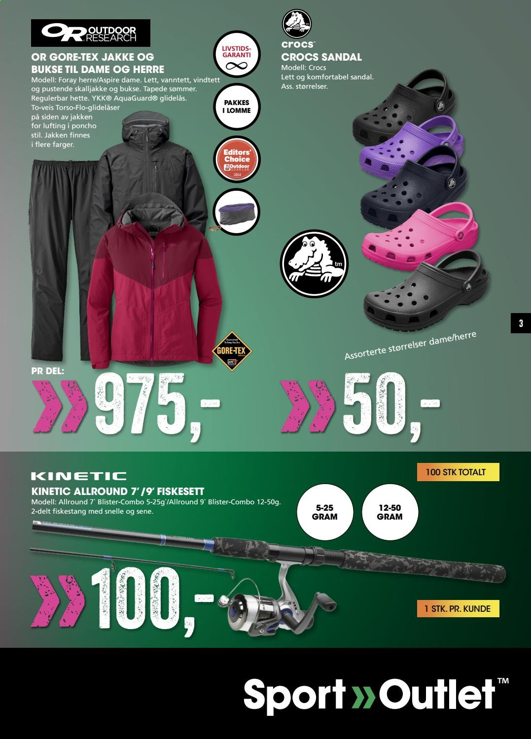 thumbnail - Kundeavis Sport Outlet - 22.4.2021 - 30.4.2021 - Produkter fra tilbudsaviser - jakke, bukse, sandal. Side 3.