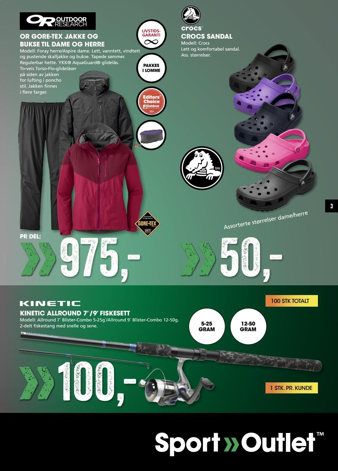 thumbnail - Kundeavis Sport Outlet - 22.4.2021 - 30.4.2021 - Produkter fra tilbudsaviser - jakke, bukse, sandal. Side 3.